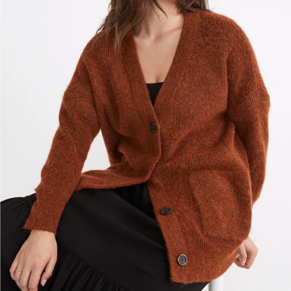 Madewell Rust Cardigan Sweater